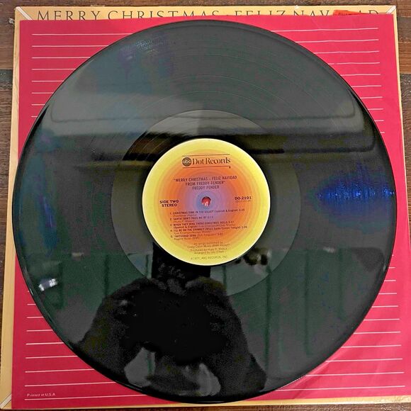 FREDDY FENDER~MERRY CHRISTMAS FROM FREDDY FENDER (FELIZ NAVIDAD) LP - Picture 4 of 7